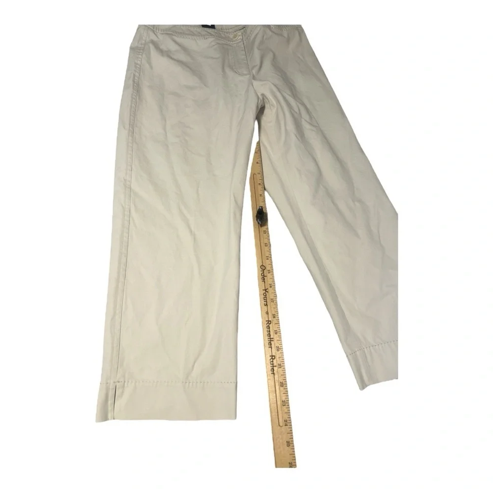 Eileen Fisher Cropped Cream Pants Size Medium Minimalist Old Money‎ Capsule KD1